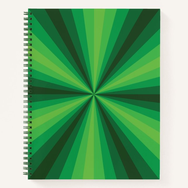 Cuaderno en espiral verde de ilusión óptica (Anverso)