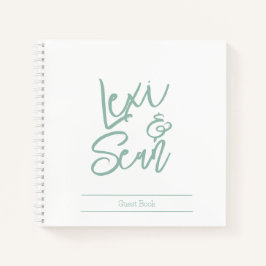 Cuaderno en espiral verde menta para despedida de 