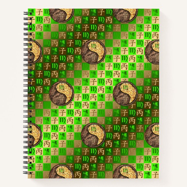 Cuaderno en espiral Virgo & Rata de Fuego (Anverso)