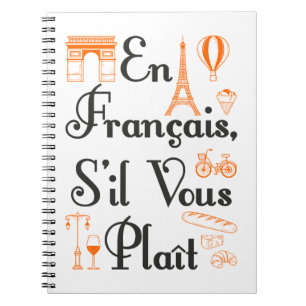 Cuaderno En Francais S'il Vous Plait Estudiante Francés