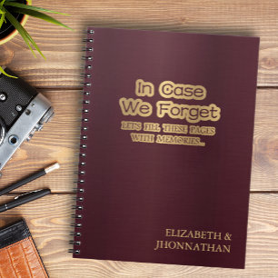 Cuaderno En funda olvidamos el mantenimiento de maroon