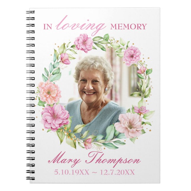 Cuaderno En la memoria amorosa Funeral de la foto de la flo (Frente)