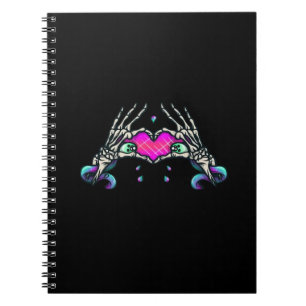 Cuaderno En la muerte - Manos Skeleton Heart