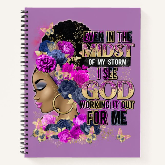 Cuaderno En la piel morena de la reina negra Melanina (Anverso)
