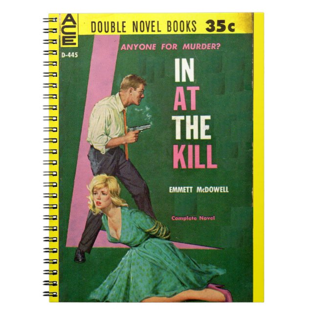 Cuaderno En la portada de la novela Kill pulp (Frente)