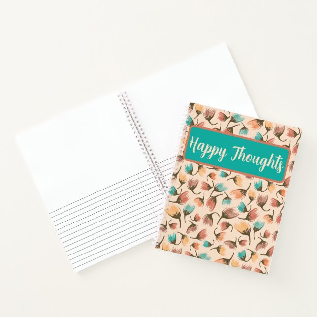 Cuaderno En las dunas de guijarros florales lejanas agitada (Interior)