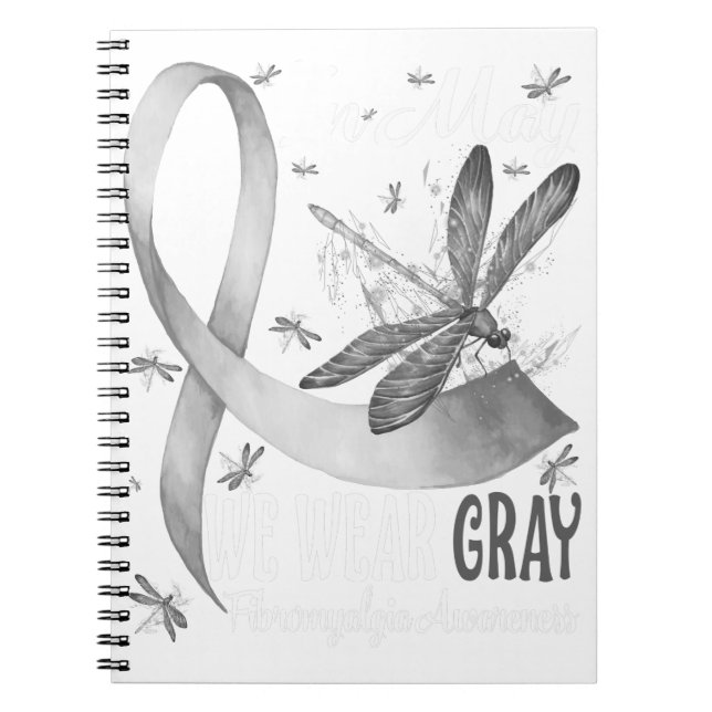 Cuaderno En Mayo Usamos Conciencia Sobre El Cáncer Gris (Frente)