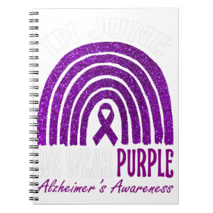 Cuaderno En mayo usamos morado para la conciencia del Alzhe