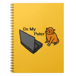 Cuaderno En Mi Computadora Divertida Gato Naranja Meme