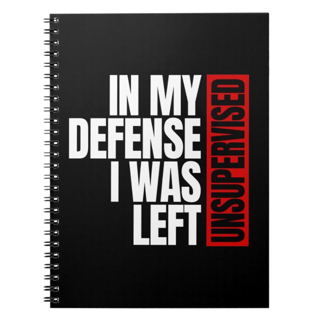 Cuaderno En Mi Defensa Me Dejaron Sin Supervisión (Frente)