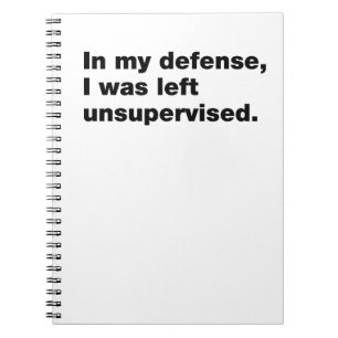 Cuaderno En mi defensa, me dejaron sin supervisión