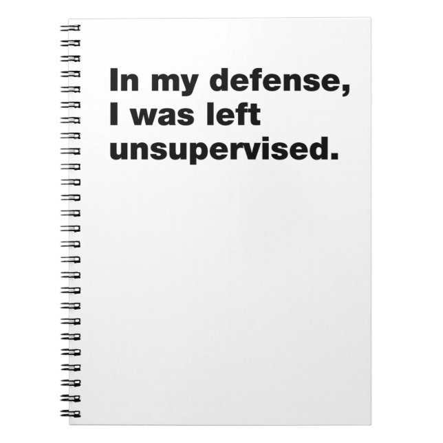 Cuaderno En mi defensa, me dejaron sin supervisión (Frente)
