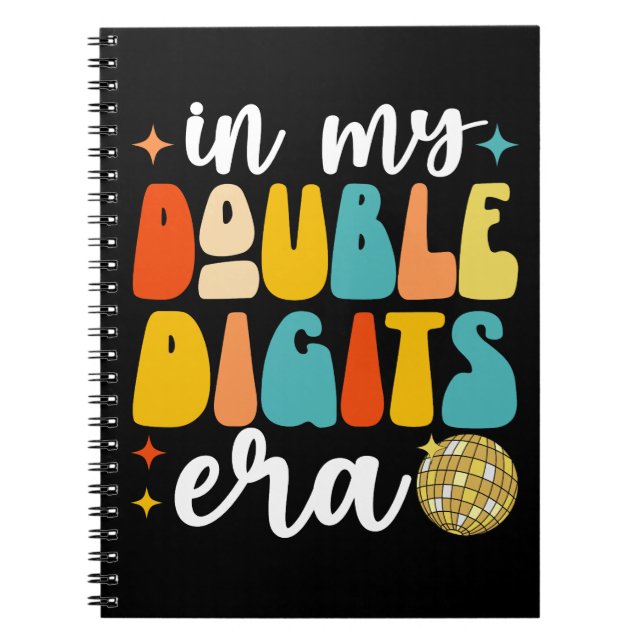Cuaderno En Mi Era De Doble Dígitos Divertido Cumpleaños 10 (Frente)