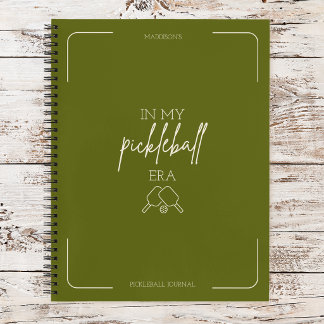 Cuaderno En Mi Era de Pickleball Remo de Pickle Diseño Vint