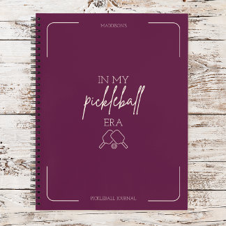 Cuaderno En Mi Era de Pickleball Remo de Pickle Diseño Vint