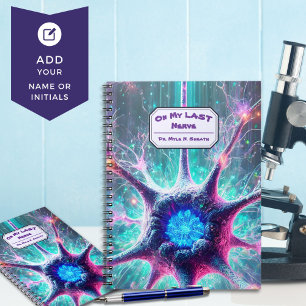 Cuaderno "En mi último nervio" Biología de la ciencia humor