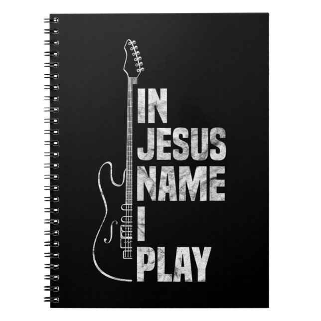 Cuaderno En nombre de Jesús toco guitarra guitarra cristian (Frente)