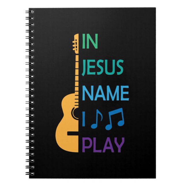 Cuaderno En Nombre De Jesús Toco Guitarra Para El Regalo De (Frente)