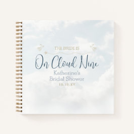 Cuaderno En Nueve Elegantes Nubes Ducha Bridal Guest Book