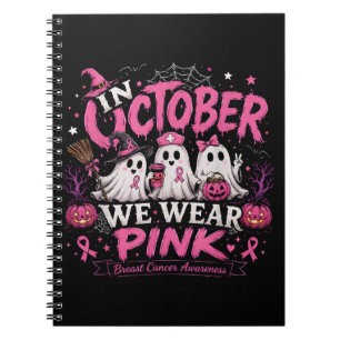 Cuaderno en Octubre Nosotros Usamos Rosa Conciencia del Cán
