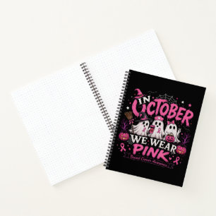 Cuaderno en Octubre Nosotros Usamos Rosa Conciencia del Cán