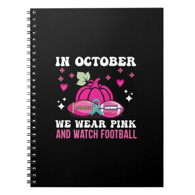 Cuaderno en octubre usamos conciencia sobre el cáncer de ma (Frente)