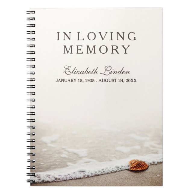 Cuaderno En playa fúnebre cariñosa del Guestbook el | de la (Frente)