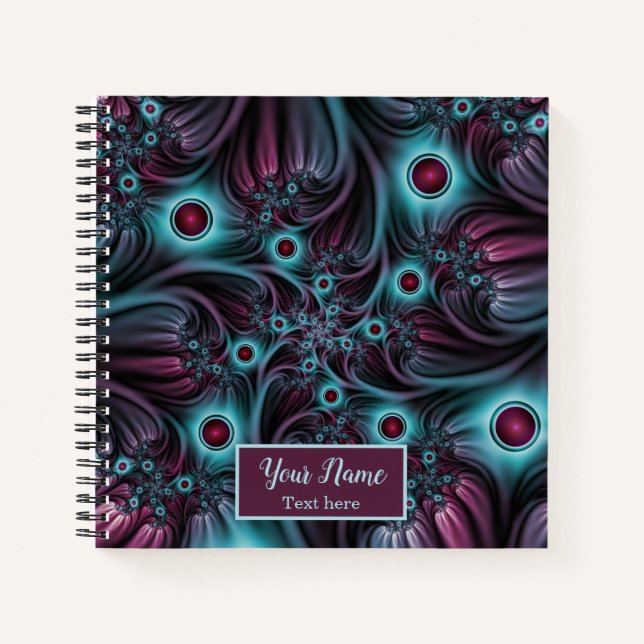 Cuaderno En profundidad Nombre de arte fractal en el resume (Anverso)