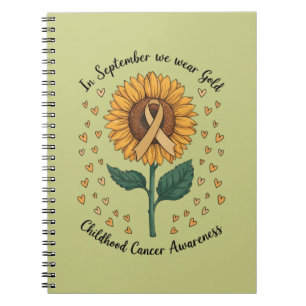 Cuaderno En Septiembre Usamos Oro Conciencia del Cáncer Inf