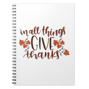 Cuaderno En Todas Las Cosas Damos Gracias A La Calabaza De 
