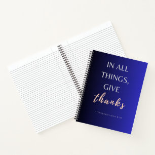 Cuaderno En todas las cosas dar gracias a Spiral Notebook