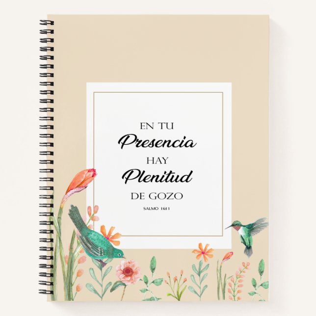 Cuaderno En tu presencia hay plenitud Salmos (Anverso)