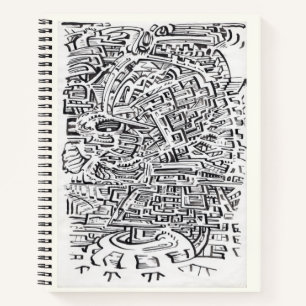 Cuaderno En un lugar intermedio, dibujo de tinta india