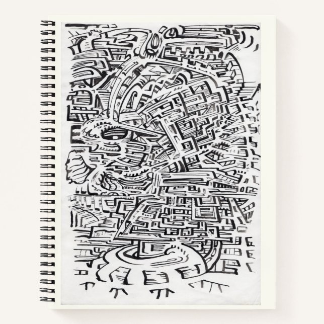 Cuaderno En un lugar intermedio, dibujo de tinta india (Anverso)