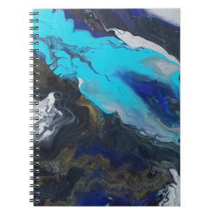 Cuaderno "En una nueva dimensión" diseño de vertido acrílic