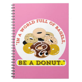 CUADERNO EN UNA PALABRA DE BAGELS, SEA UN DONUTS