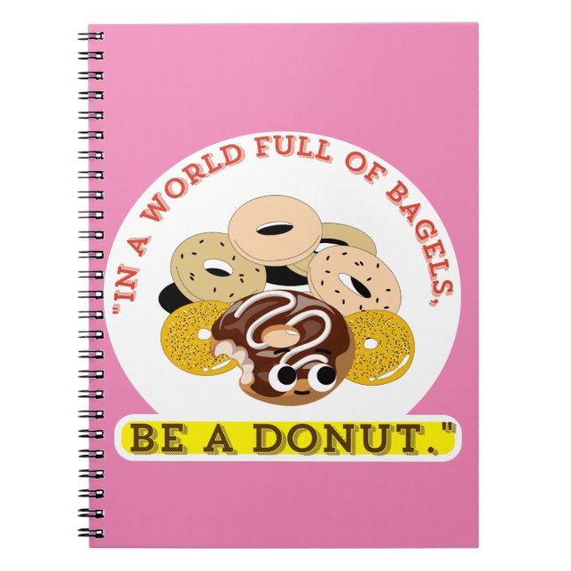 CUADERNO EN UNA PALABRA DE BAGELS, SEA UN DONUTS (Frente)