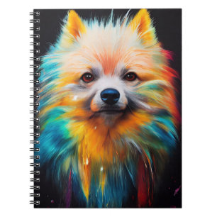 Cuaderno Enano Mascota alemán de perro Spitz animal adorabl