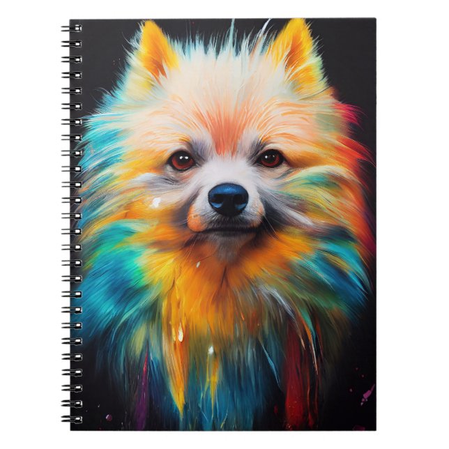 Cuaderno Enano Mascota alemán de perro Spitz animal adorabl (Frente)