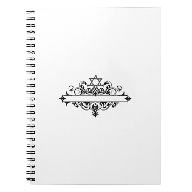 Cuaderno Encabezado judío vintage (Frente)