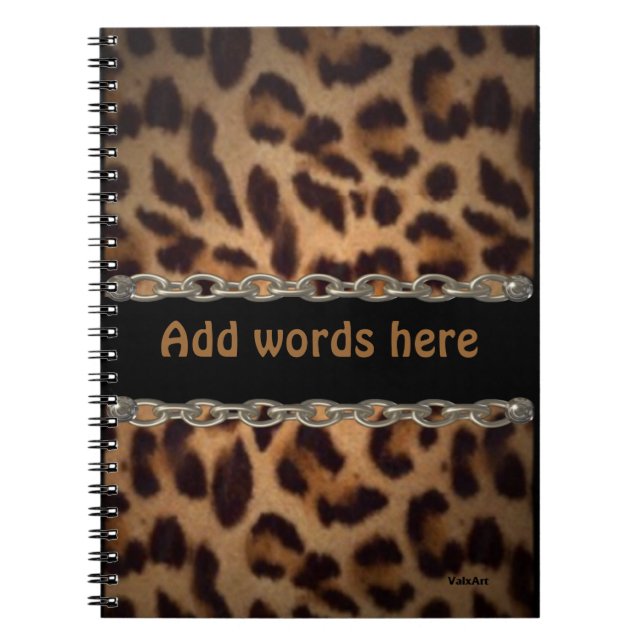 Cuaderno encadenado del leopardo (Frente)