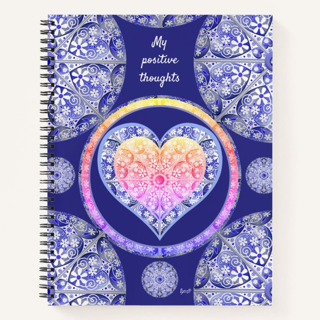 Cuaderno encaje cerámico Azul de Grecia (Anverso)