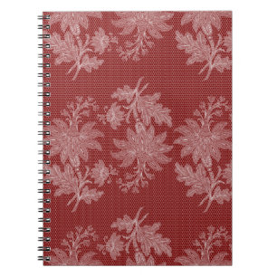 Cuaderno Encaje Falso Floral Rojo Blanco