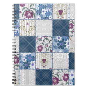 Cuaderno Encaje Floral: fondo transparente en mosaico.