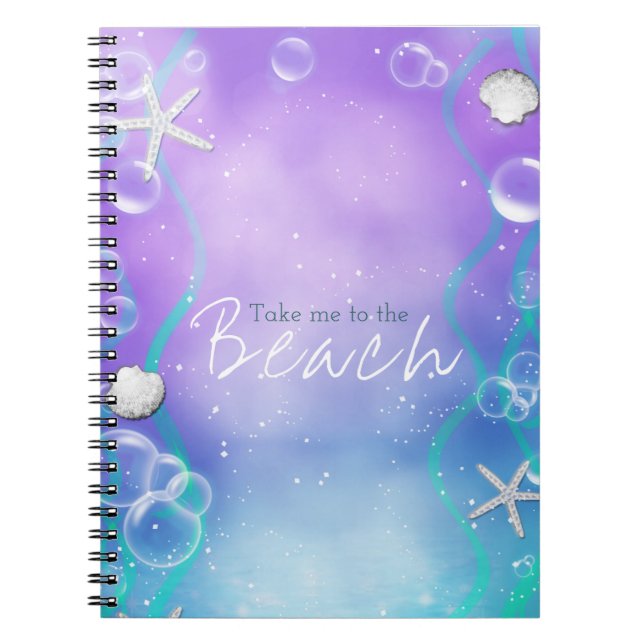 Cuaderno Encantado bajo el mar Personalizado Fantasía mágic (Frente)