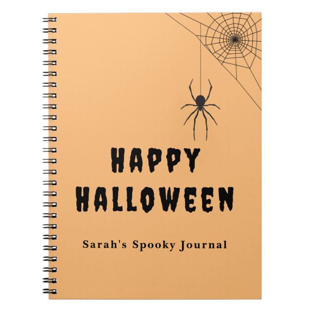 Cuaderno Encantado de Halloween Personalizado (Frente)