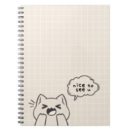 Cuaderno Encantado de Verte: Un Delicioso Diseño de Gato qu