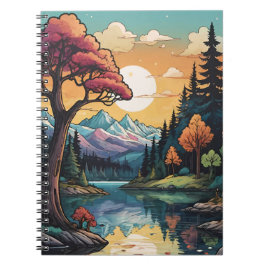 Cuaderno Encantado Panorama De La Serenidad Del Lakeside