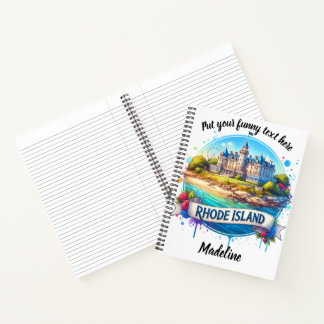 Cuaderno Encantador castillo de las costas de la isla Rhode
