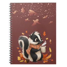 Cuaderno encantador de zorrillo de otoño - Diario 